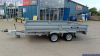 Indespension Flat Trailer 12' Twin Axle,
with dropsides and headboard